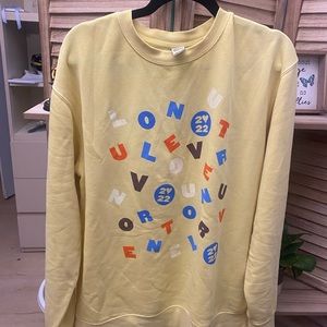 Never worn Love On Tour 2022 Harry Styles yellow crew neck sweatshirt
